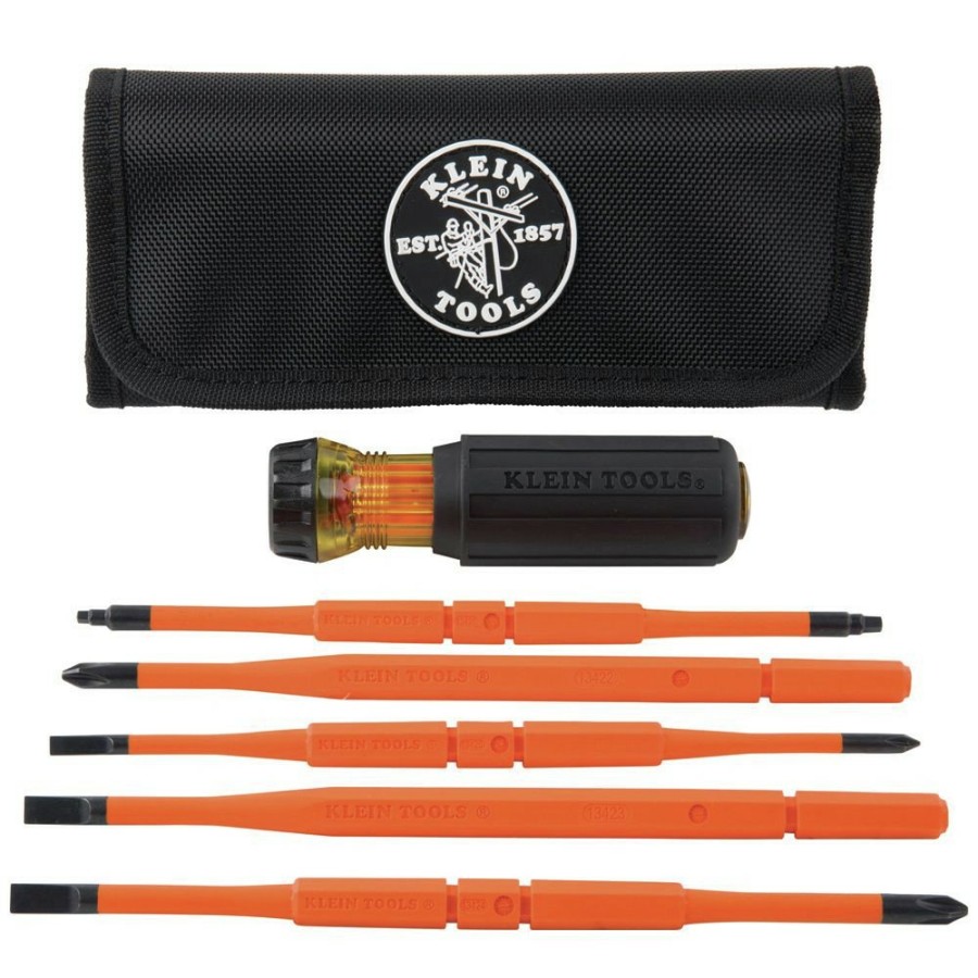 Hand Tools Klein Tools | Klein Tools 32288 8-In-1 Insulated Interchangeable Screwdriver Set