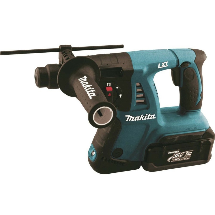 Power Tools Makita Rotary Hammers | Factory Reconditioned Makita Bhr261-R 36V Lxt Variable Speed Lithium-Ion 1 In. Cordless Sds-Plus Rotary Hammer Kit With 2 Batteries (2.6 Ah)