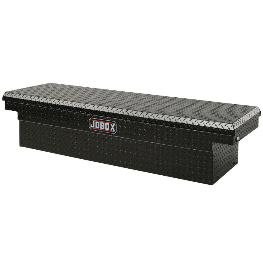 Automotive JOBOX Crossovers Truck Boxes | Jobox Pac1585002 Aluminum Single Lid Super Deep Full-Size Crossover Truck Box (Black)