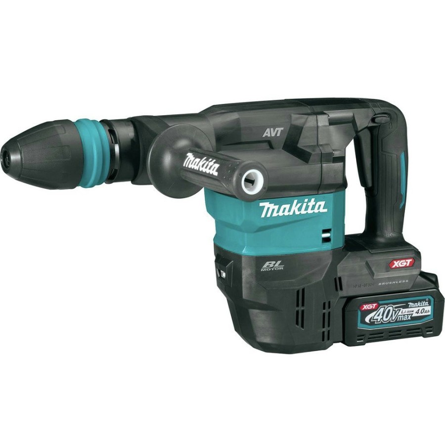 Power Tools Makita Demolition Hammers | Makita Gmh01M1 40V Max Xgt Brushless Lithium-Ion 15 Lbs. Cordless Demolition Hammer Kit (4 Ah)