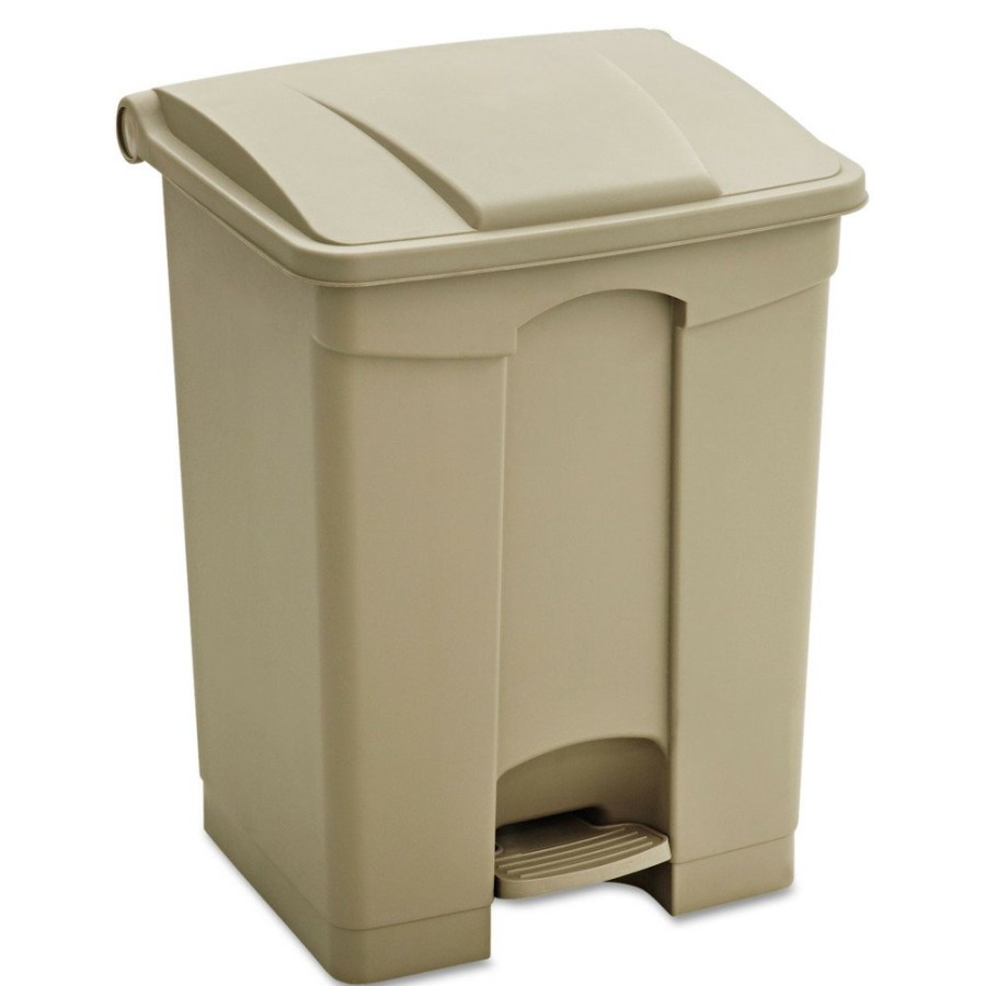 Facility Maintenance & Supplies Safco | Safco 9922Tn 17 Gallon Large Capacity Plastic Step-On Receptacle - Tan