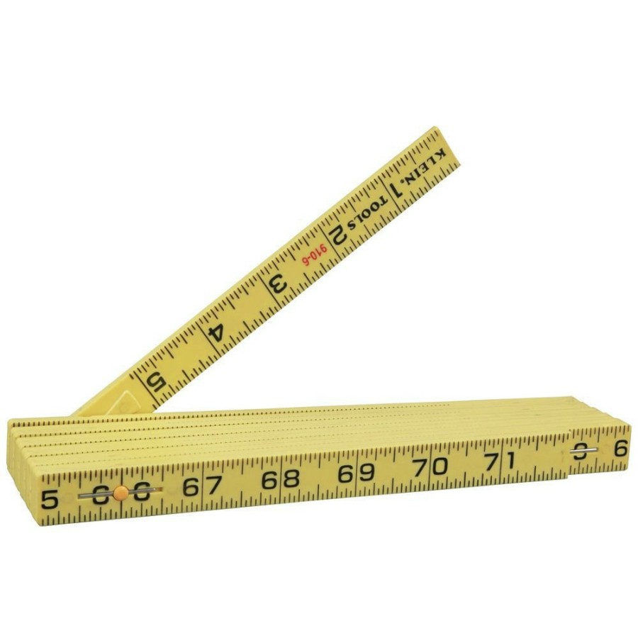 Hand Tools Klein Tools Measuring Accessories | Klein Tools 910-6 6 Ft. Fiberglass Inside Reading Folding Ruler