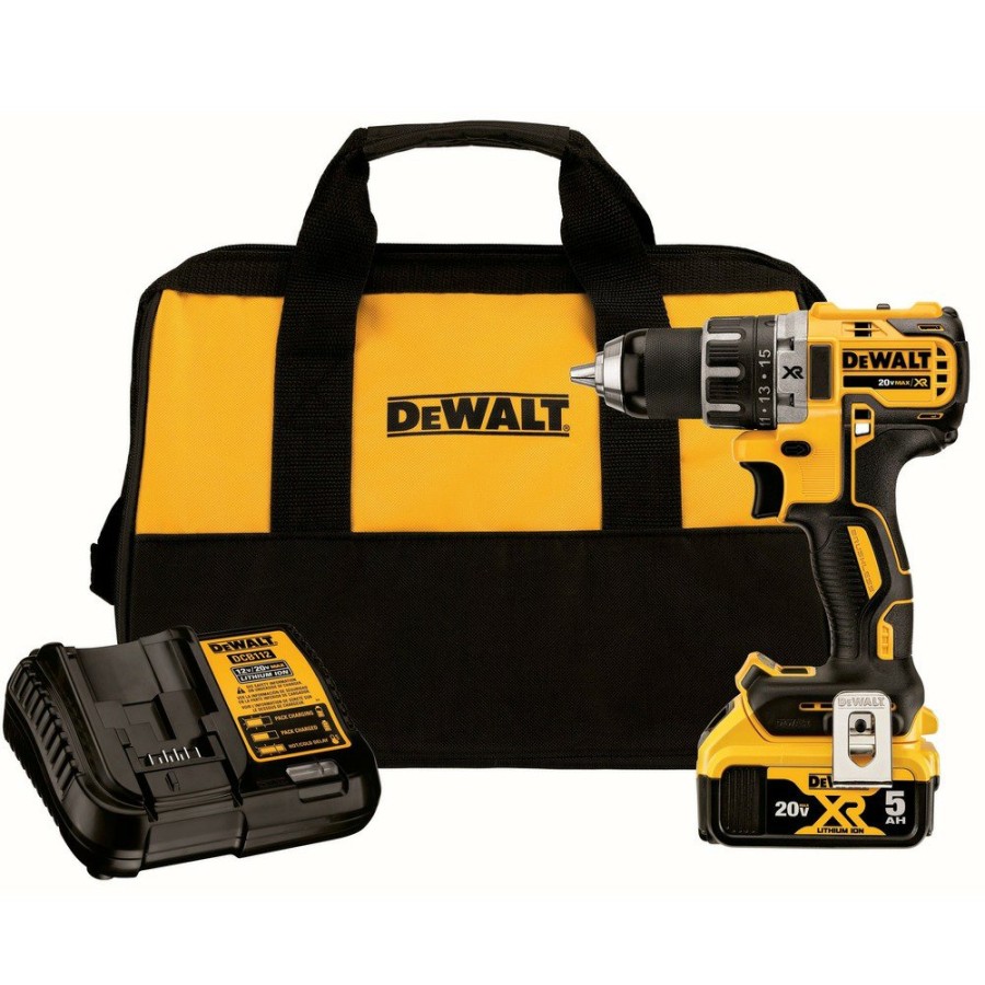 Power Tools Dewalt Drill Drivers | Factory Reconditioned Dewalt Dcd791P1R 20V Max Xr Brushless Lithium-Ion 1/2 In. Cordless Drill Driver Kit (5 Ah)