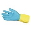 Facility Maintenance & Supplies Impact Gloves | Impact Imp 8433L Flocked Lined Powder-Free Neoprene Over Latex Gloves - Large, Blue/Yellow (1 Dozen)