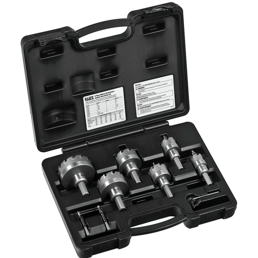 Power Tool Accessories Klein Tools Bits And Bit Sets | Klein Tools 31873 8-Piece Master Electrician Hole Cutter Set