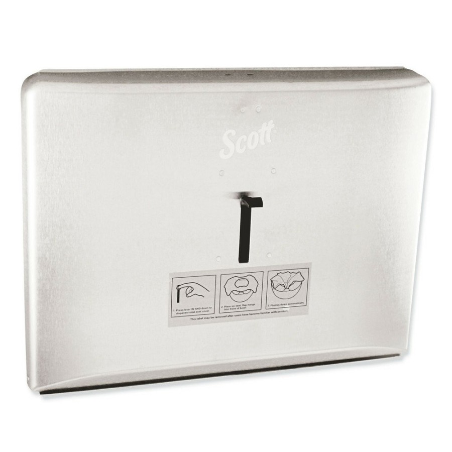 Facility Maintenance & Supplies Scott | Scott Kcc 09512 16.6 In. X 2.5 In. X 12.3 In. Personal Seat Cover Dispenser - Stainless Steel