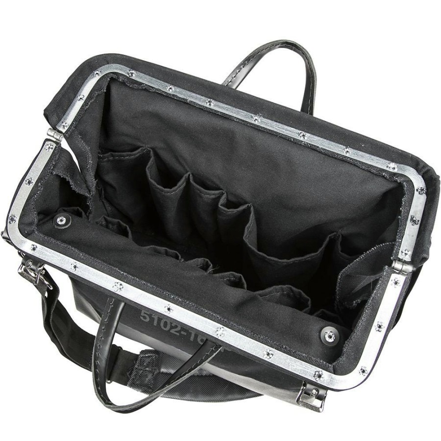 Tool Storage Klein Tools | Klein Tools 510216Spblk 16 In. Deluxe Canvas Tool Bag - Large, Black