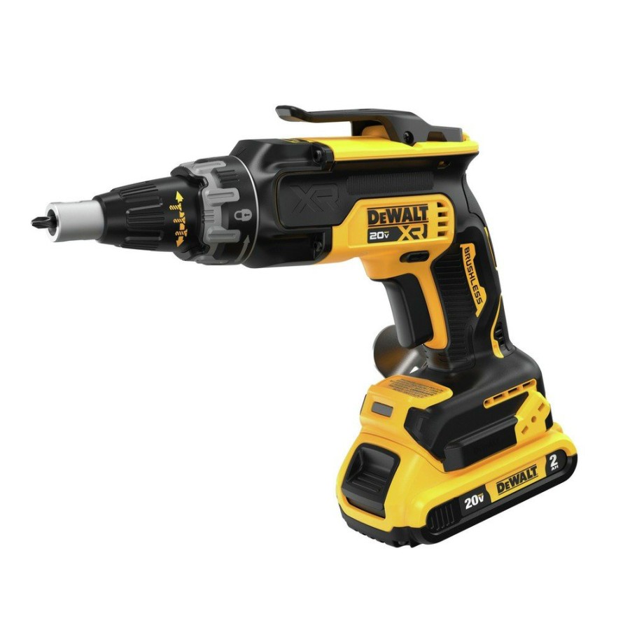 Power Tools Dewalt Screw Guns | Dewalt Dcf630D2 20V Max Xr Brushless Lithium-Ion Cordless Drywall Screwgun Kit With 2 Batteries (2 Ah)