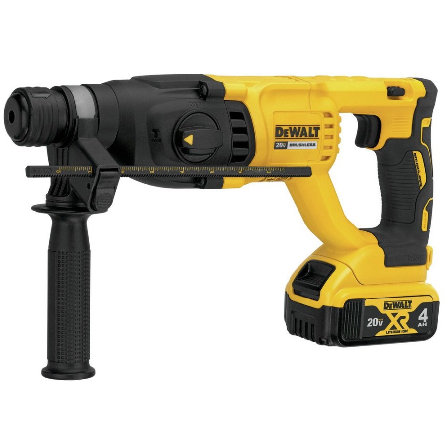 Power Tools Dewalt Rotary Hammers | Dewalt Dch133M2 20V Max Xr Lithium-Ion D-Handle Sds-Plus 1 In. Cordless Rotary Hammer Kit With 2 Batteries (4 Ah)