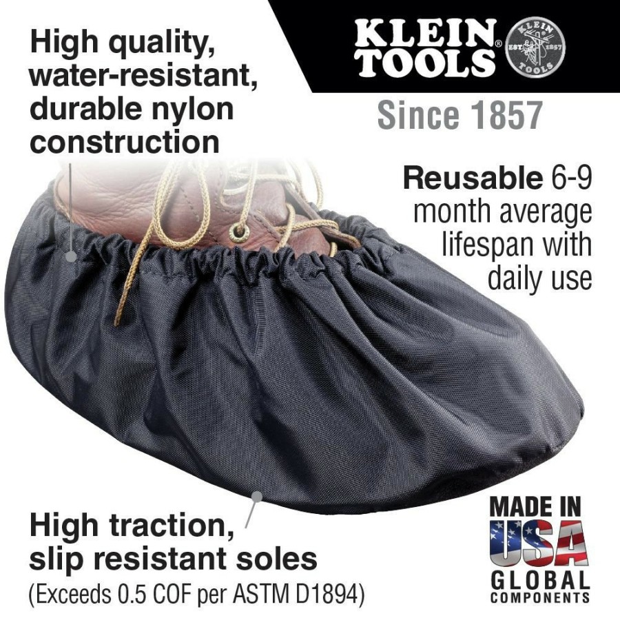 Clothing And Gear Klein Tools | Klein Tools 55488 1 Pair Tradesman Pro Shoe Covers - Large, Black