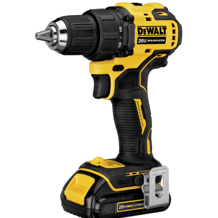 Power Tools Dewalt Drill Drivers | Factory Reconditioned Dewalt Dcd708C2R Atomic 20V Max Brushless Compact Lithium-Ion 1/2 In. Cordless Drill Driver Kit (1.5 Ah)