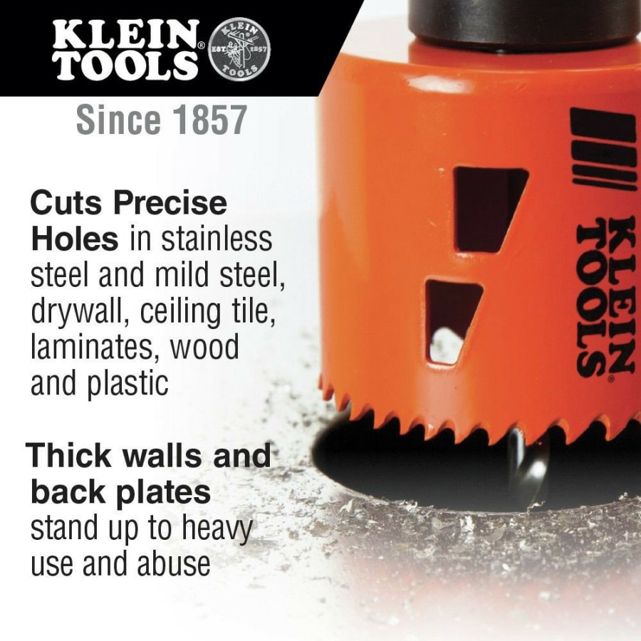 Power Tool Accessories Klein Tools Bits And Bit Sets | Klein Tools 31918 1-1/8 In. Bi-Metal Hole Saw