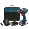 Power Tools Bosch Impact Drivers | Factory Reconditioned Bosch Idh182-02-Rt 18V Cordless Lithium-Ion Brushless Socket Ready Impact Driver Kit With Soft Case