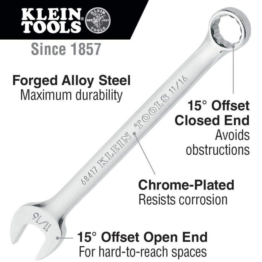 Hand Tools Klein Tools Combination Wrenches | Klein Tools 68421 15/16 In. Combination Wrench