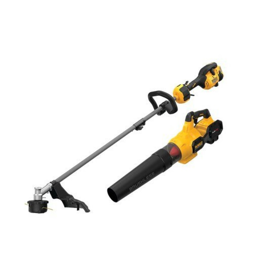 Outdoor Power Tools & Equipment Dewalt | Dewalt Dcko266X1 60V Max Flexvolt Brushless Lithium-Ion 17 In. Cordless Attachment Capable String Trimmer And Blower Combo Kit (9 Ah)