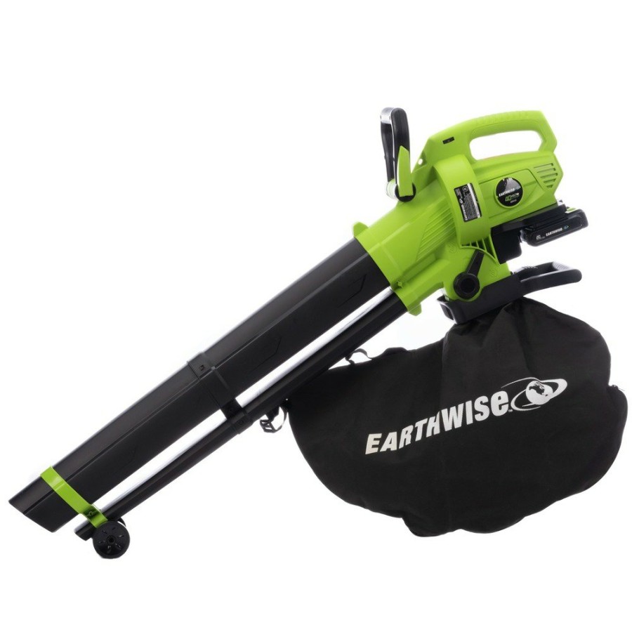 Outdoor Power Tools & Equipment Earthwise | Earthwise Lbvm2202 20V Lithium-Ion 3-In-1 Cordless Leaf Blower Kit With 2 Batteries (2 Ah)