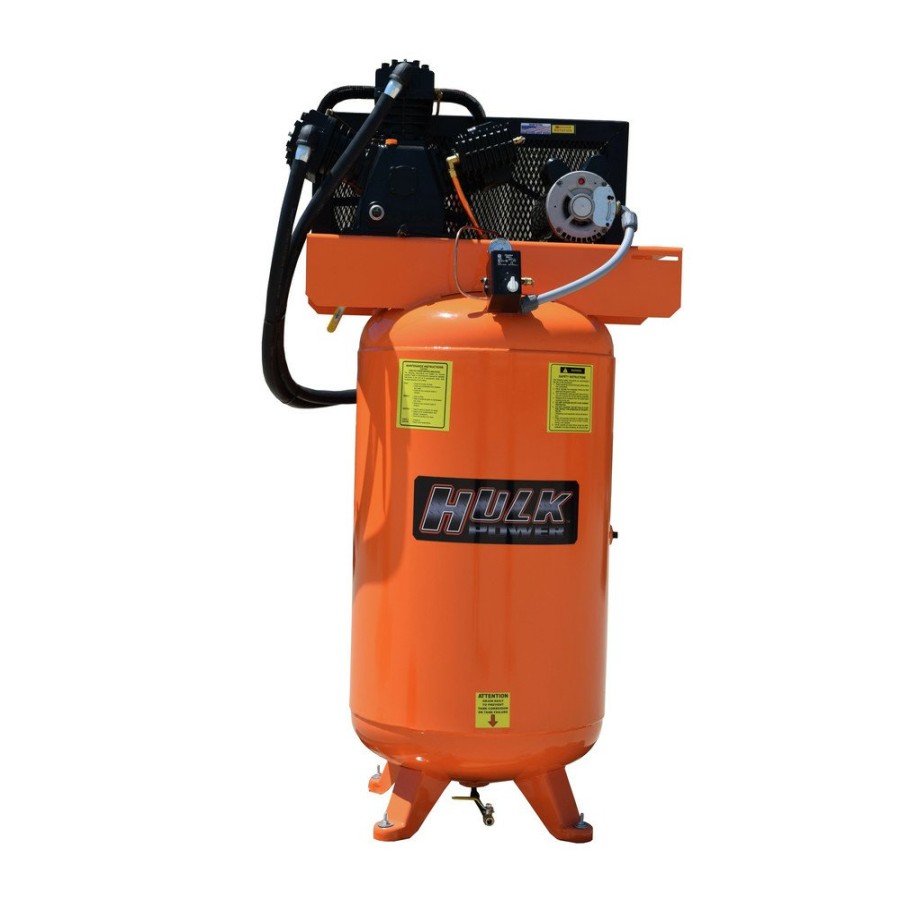 Air Tools And Equipment Hulk Portable Air Compressors | Hulk Hs05V080Y1 5 Hp 80 Gallon Oil-Lube Stationary Air Compressor