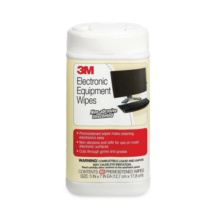 Facility Maintenance & Supplies 3M Hand Wipes | 3M Cl610 5.5 In. X 6.75 In. 1-Ply Electronic Equipment Cleaning Wipes - Unscented, White