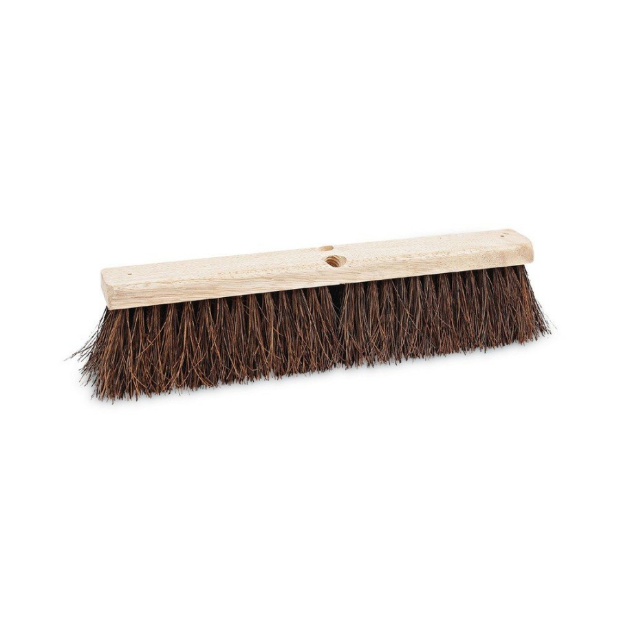 Facility Maintenance & Supplies Boardwalk Cleaning Tools | Boardwalk Bwk20118 18 In. Brush 3.25 In. Natural Palmyra Fiber Bristles Floor Brush Head