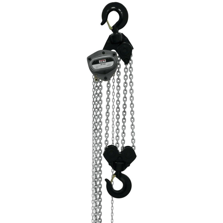 Material Handling JET | Jet L100-1000Wo-10 L-100 Series 10 Ton 10 Ft. Lift Overload Protection Hand Chain Hoist