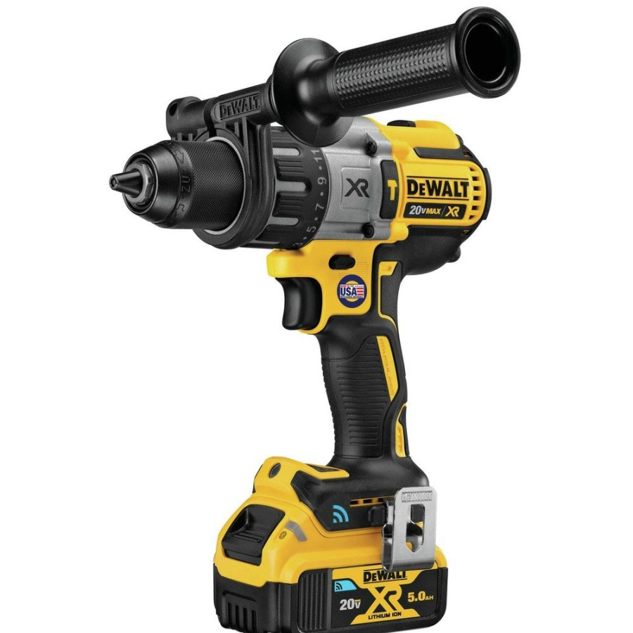 Power Tools Dewalt Hammer Drills | Dewalt Dcd997Cp2Bt 20V Max Xr Brushless Lithium-Ion 1/2 In. Cordless Hammer Drill Driver Kit With 4 Batteries (5 Ah)