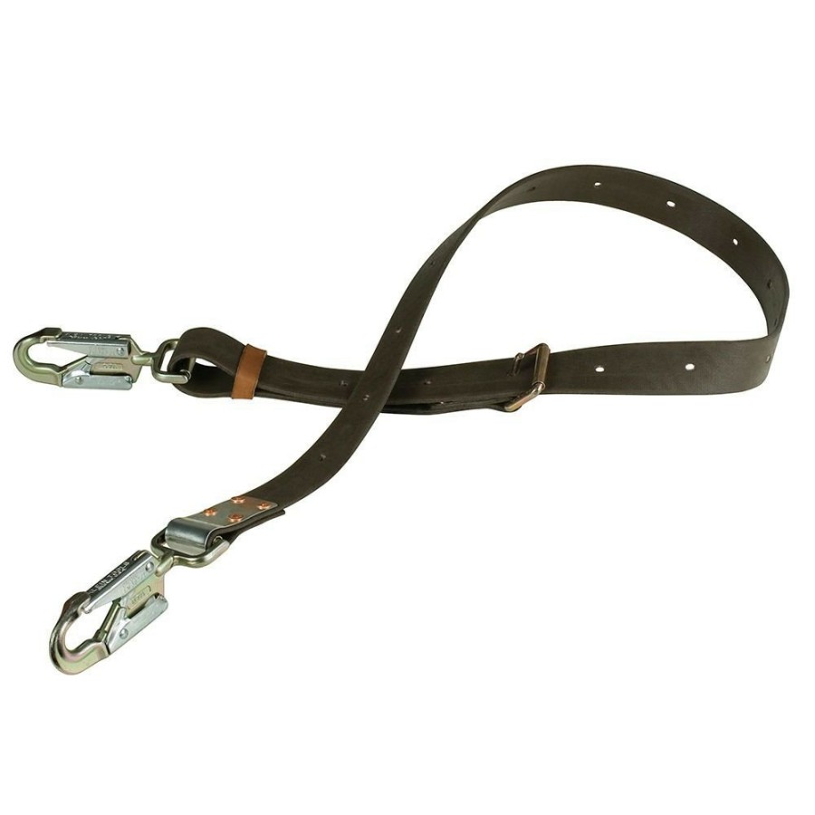 Safety Equipment Klein Tools | Klein Tools Kg5295-L 5.67 Ft. Positioning Strap With 6-1/2 In. Snap Hook - Brown