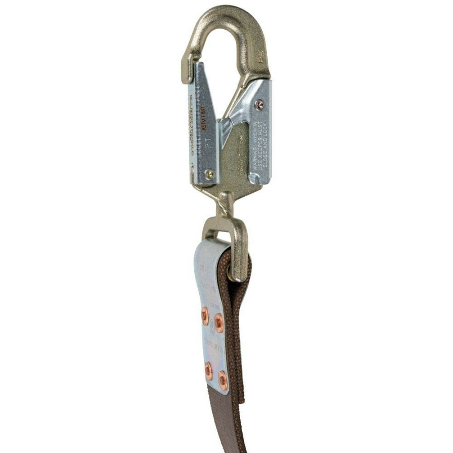 Safety Equipment Klein Tools | Klein Tools Kg5295-L 5.67 Ft. Positioning Strap With 6-1/2 In. Snap Hook - Brown