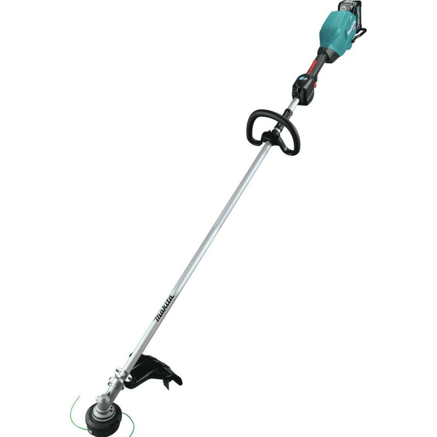 Outdoor Power Tools & Equipment Makita String Trimmers | Makita Gru04M1 40V Max Xgt Brushless Lithium-Ion 17 In. Cordless String Trimmer Kit With Narrow Guard (4 Ah)