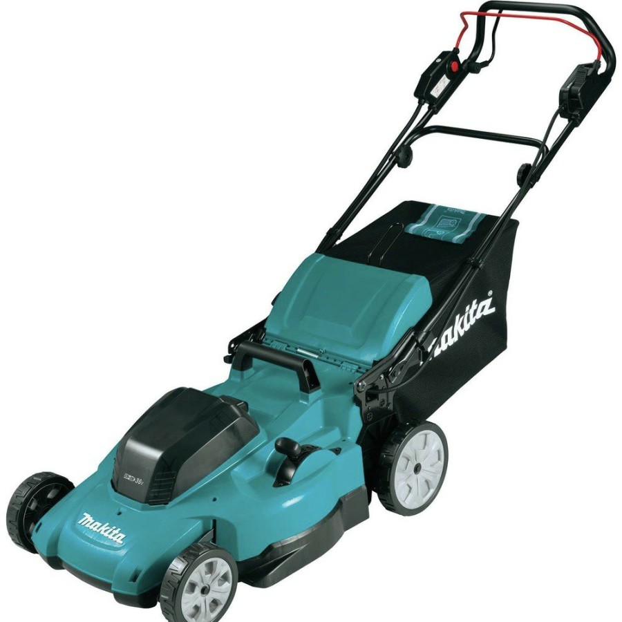 Outdoor Power Tools & Equipment Makita | Makita Xml14Ct1 36V (18V X2) Lxt Lithium-Ion 19 In. Cordless Self-Propelled Lawn Mower Kit With 4 Batteries (5 Ah)