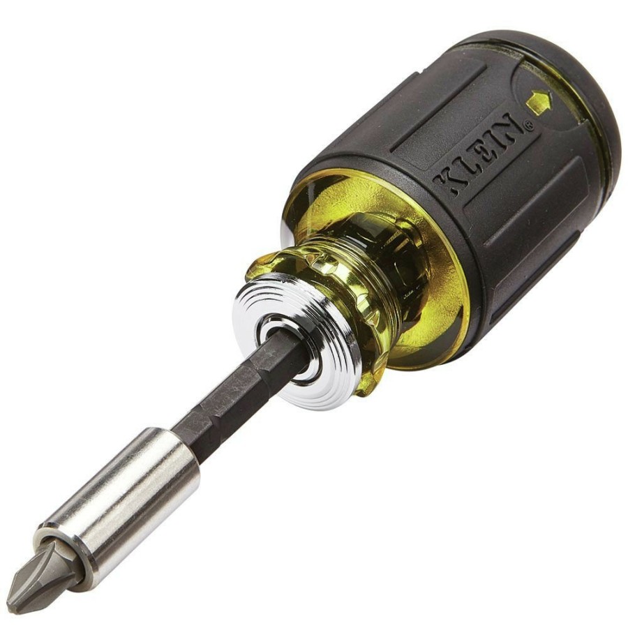 Hand Tools Klein Tools | Klein Tools 32308 8-In-1 Adjustable Length Multi-Bit Stubby Screwdriver