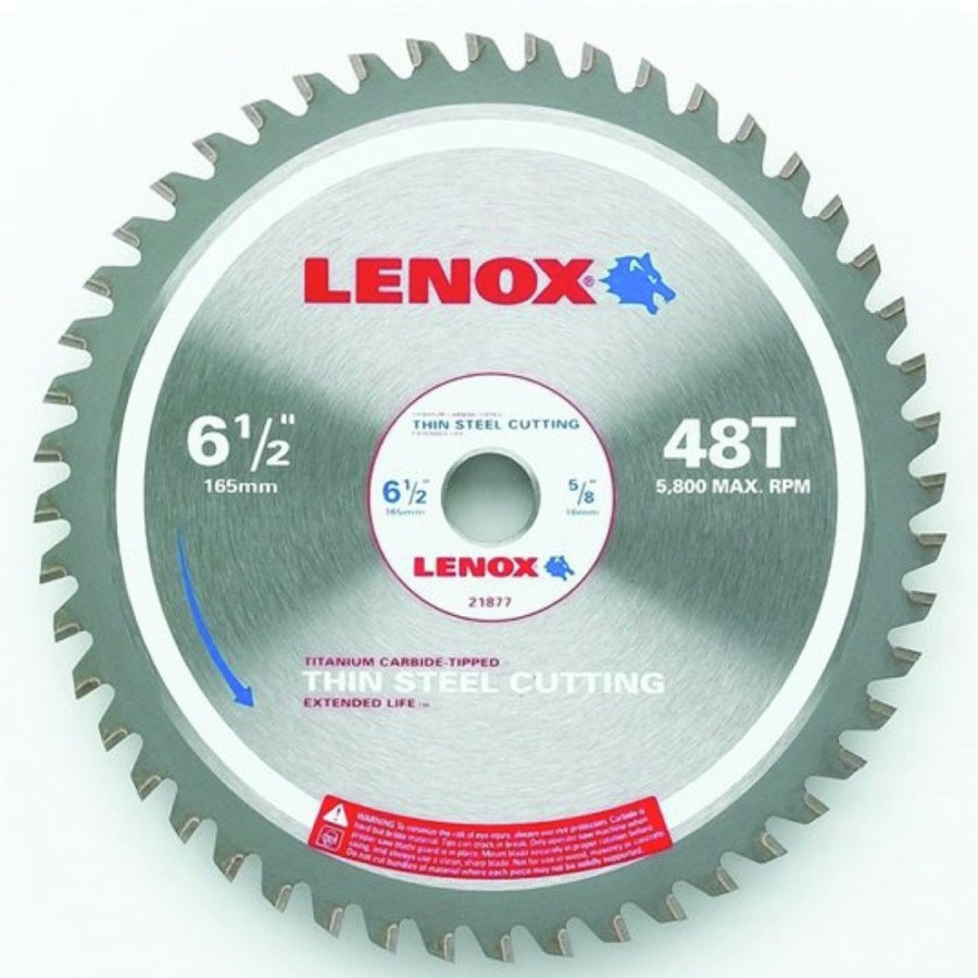 Power Tool Accessories Lenox Circular Saw Blades | Lenox 21877Ts61204 6-1/2 In. 48 Tooth Metal Cutting Circular Saw Blade