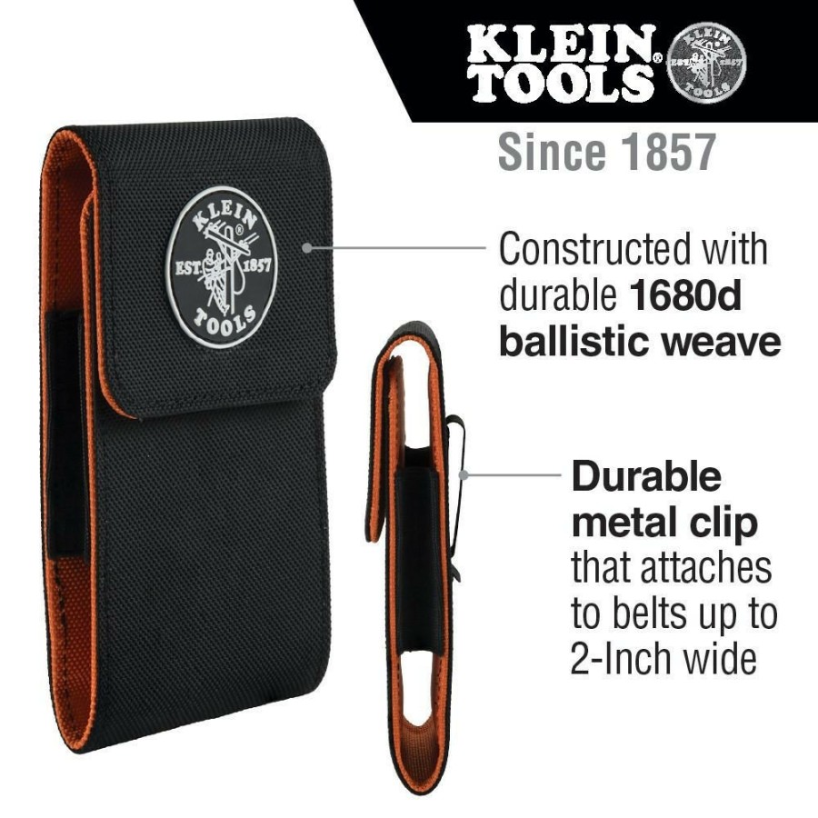 Tool Storage Klein Tools | Klein Tools 55468 Phone Holder With Magnetic Closure And Belt Clip Fits Iphone, Google, Lg, Samsung Phones - X-Large