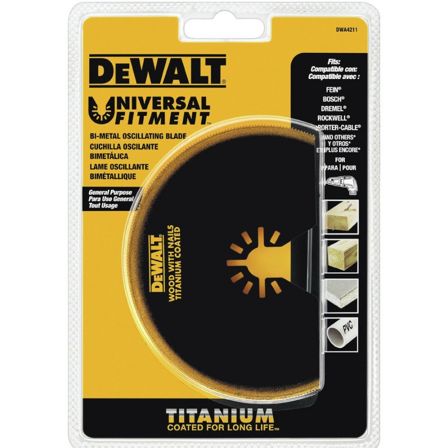 Power Tool Accessories Dewalt | Dewalt Dwa4211 Oscillating Tool Titanium Semicircle Blade