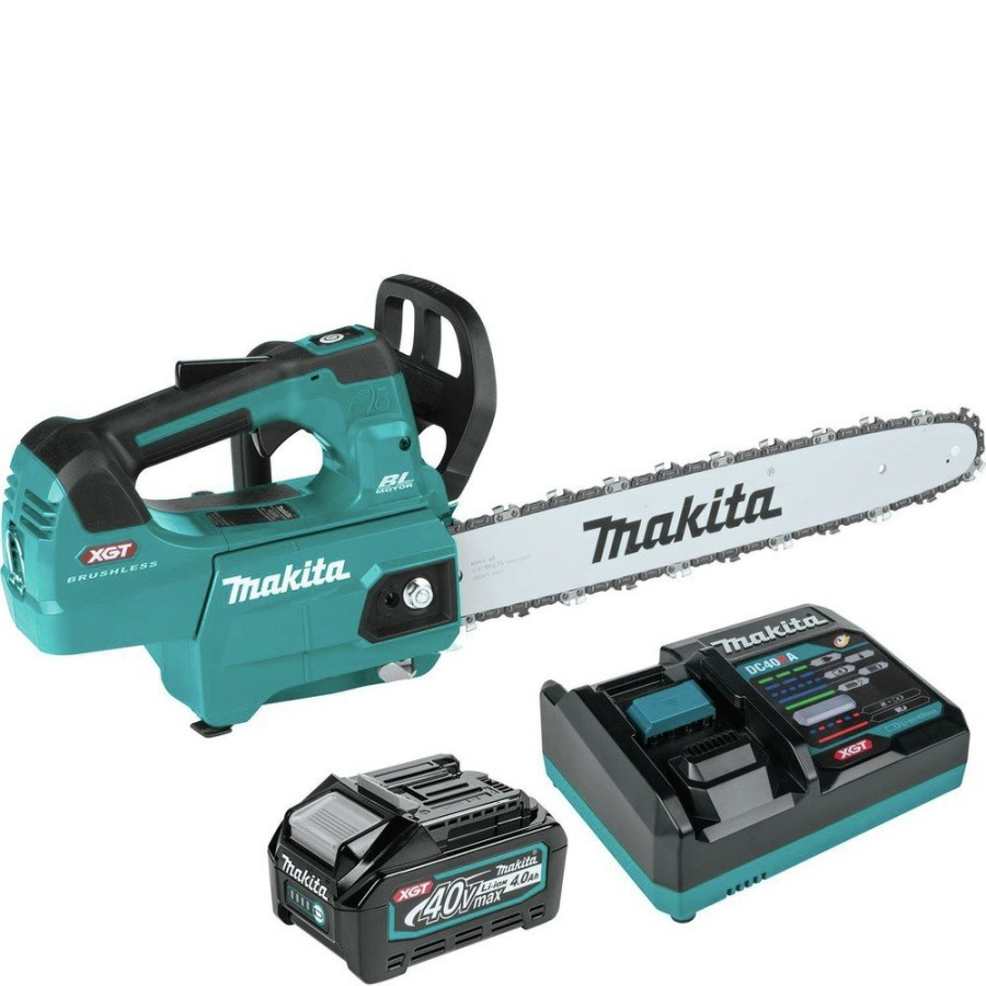 Outdoor Power Tools & Equipment Makita | Makita Gcu03M1 40V Max Xgt Brushless Lithium-Ion Cordless 16 In. Top Handle Chain Saw Kit (4 Ah)