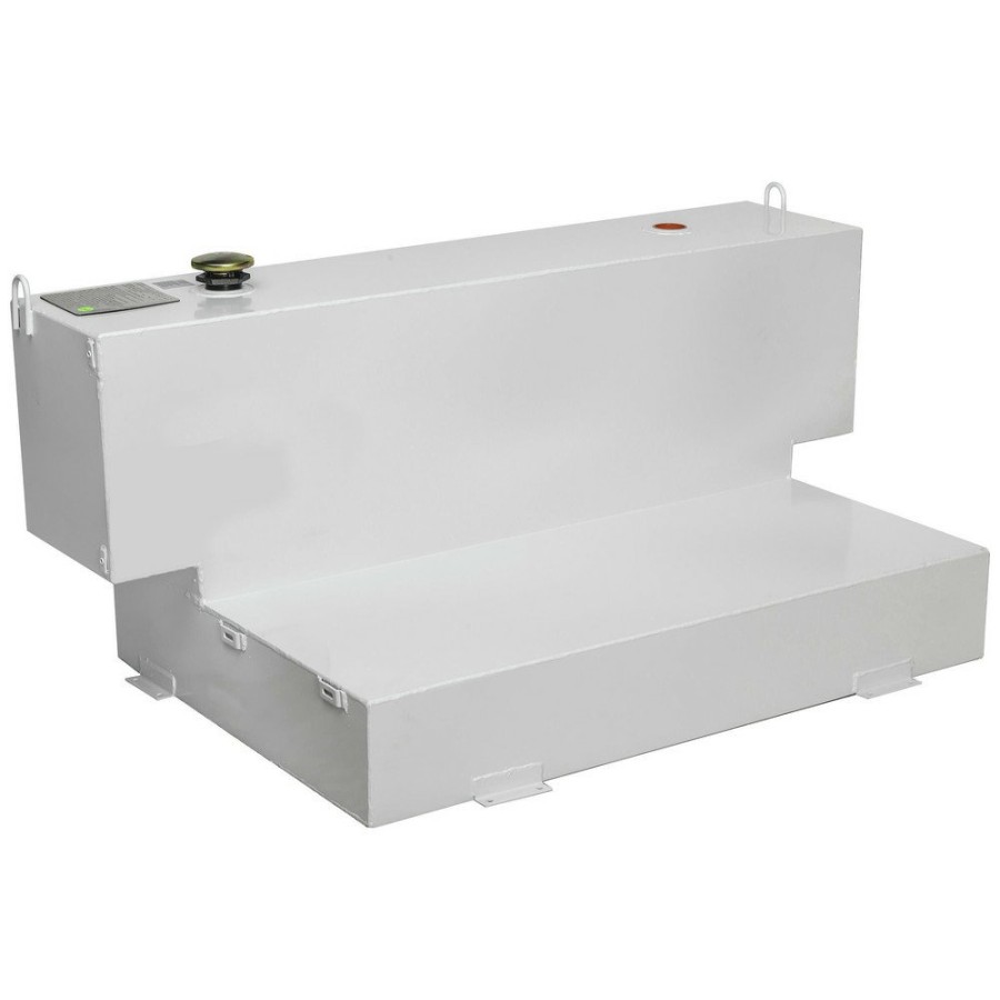 Automotive JOBOX | Jobox 498000 98 Gallon Short-Bed L-Shaped Steel Liquid Transfer Tank - White