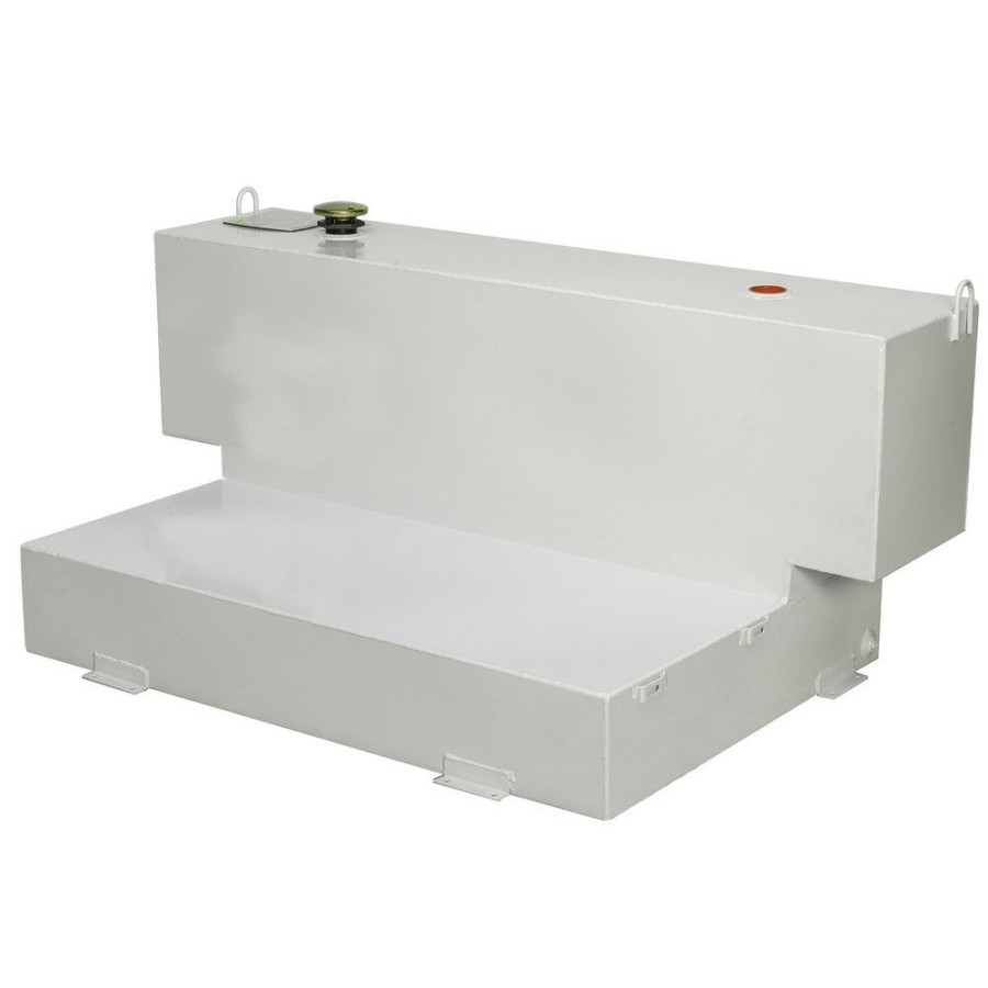 Automotive JOBOX | Jobox 498000 98 Gallon Short-Bed L-Shaped Steel Liquid Transfer Tank - White