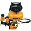 Air Tools And Equipment Bostitch Compressor Combo Kits | Bostitch Btfp3Kit 3-Piece Nailer And 0.8 Hp 6 Gallon Oil-Free Pancake Air Compressor Combo Kit