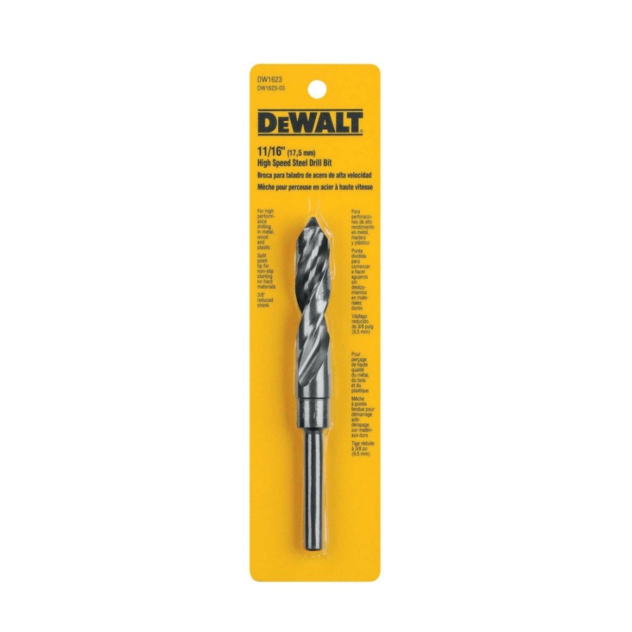 Power Tool Accessories Dewalt Bits And Bit Sets | Dewalt Dw1623 11/16 In. High Speed Steel Drill Bit