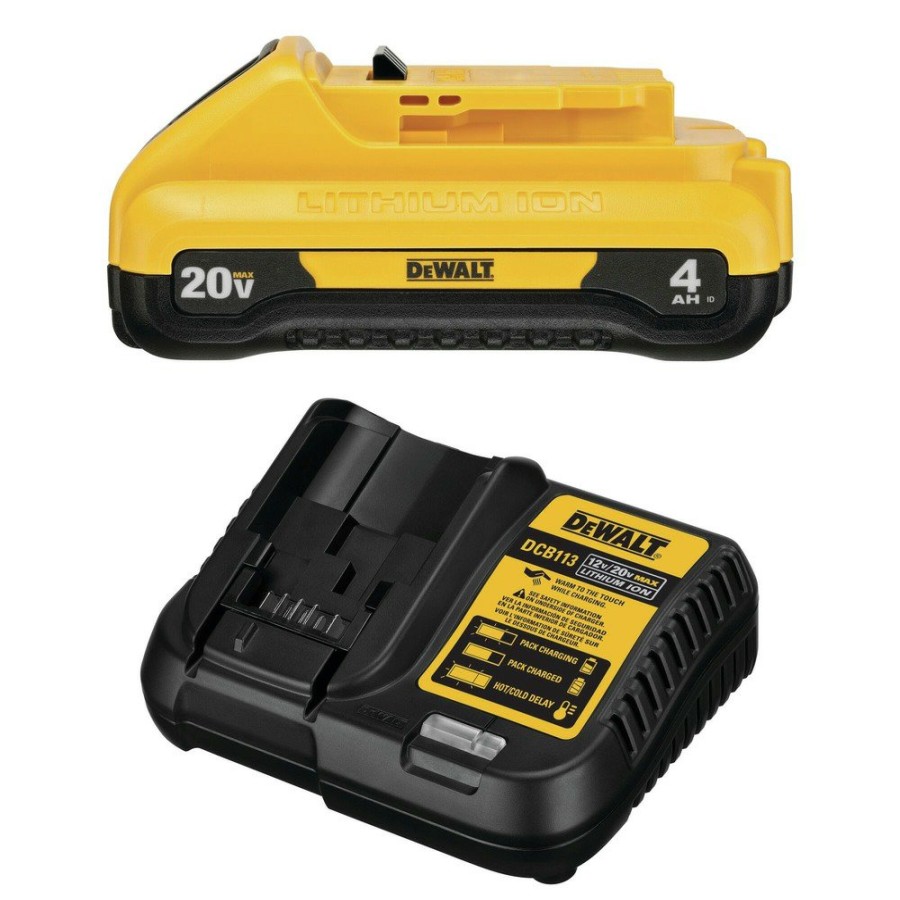 Outdoor Power Tools & Equipment Dewalt | Dewalt Dccs623Bdcb240C-Bndl 20V Max Brushless Lithium-Ion 8 In. Cordless Pruning Chainsaw And 20V Max 4 Ah Lithium-Ion Battery And Charger Starter Kit Bundle