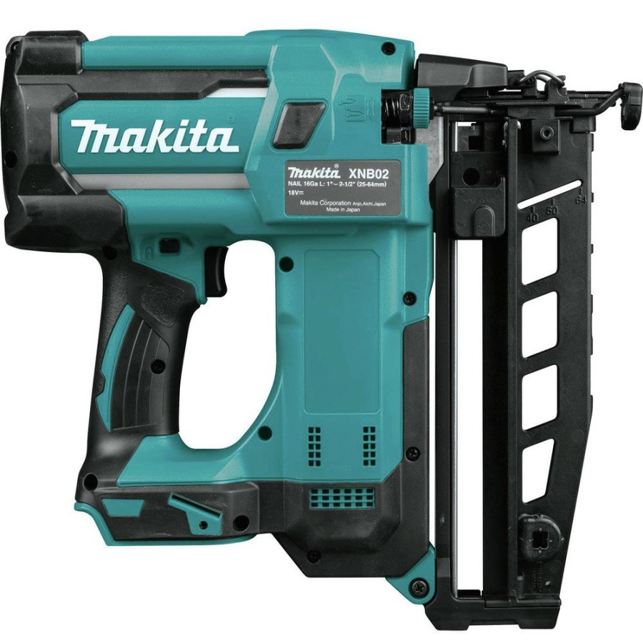 Power Tools Makita Nailers | Factory Reconditioned Makita Xnb02Z-R 18V Lxt Lithium-Ion Cordless 2-1/2 In. Straight Finish Nailer, 16 Ga. (Tool Only)