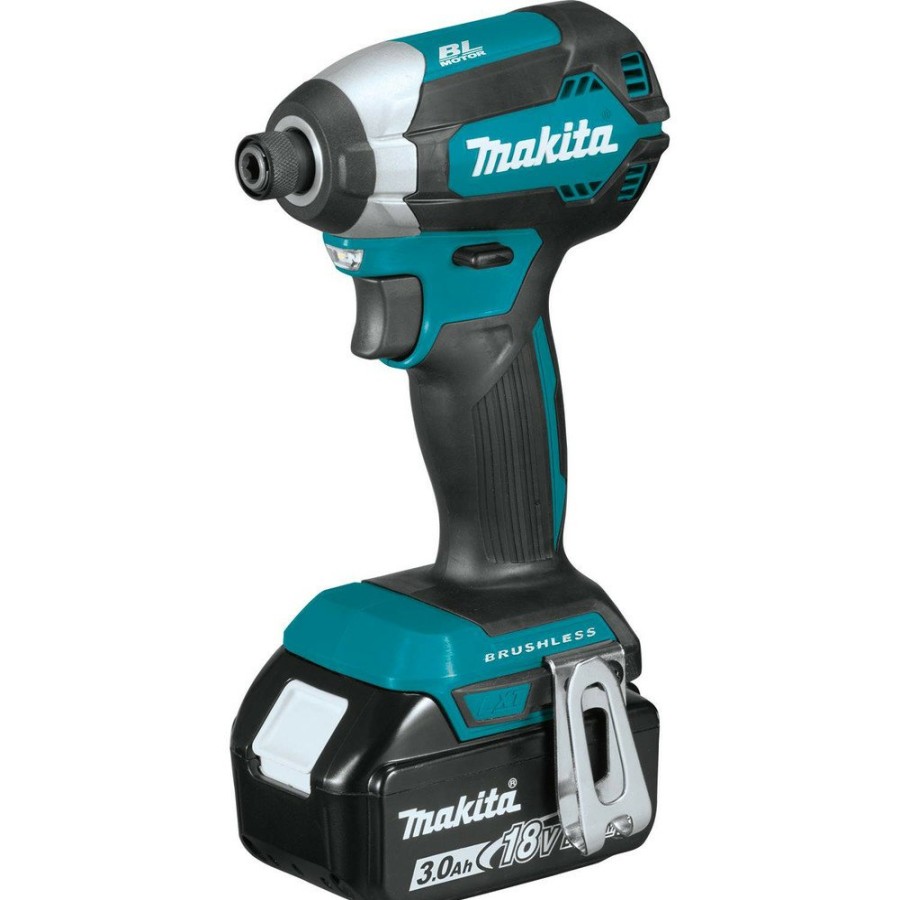 Power Tools Makita Impact Drivers | Makita Xdt131 18V Lxt Brushless Lithium-Ion 1/4 In. Cordless Impact Driver Kit (3 Ah)