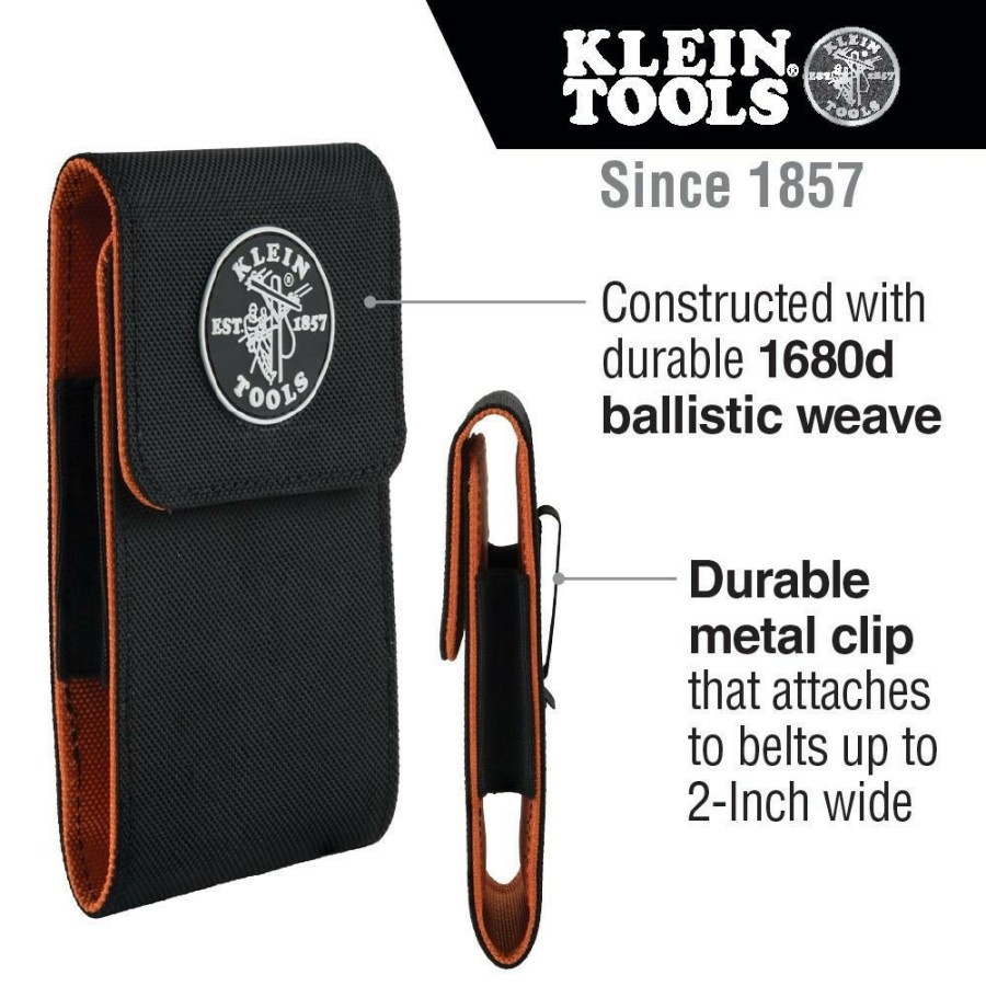 Tool Storage Klein Tools | Klein Tools 55474 Phone Holder With Magnetic Closure And Belt Clip Fits Iphone, Google, Lg, Samsung Phones - Xx-Large