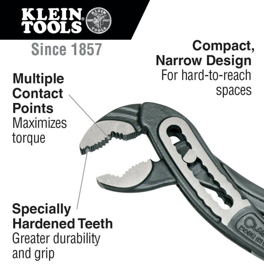 Hand Tools Klein Tools | Klein Tools D504-7 Classic Klaw 7 In. Pump Pliers - Yellow Handle