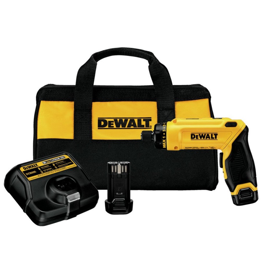 Power Tools Dewalt Electric Screwdrivers | Dewalt Dcf680N2 8V Max Lithium-Ion Brushed Cordless Gyroscopic Screwdriver Kit With 2 Batteries