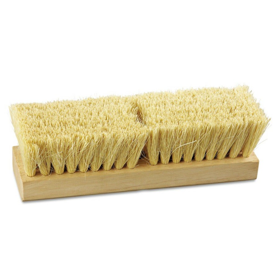 Facility Maintenance & Supplies Boardwalk Cleaning Tools | Boardwalk Bwk3210 10 In. Brush 2 In. White Tampico Bristles Deck Brush Head