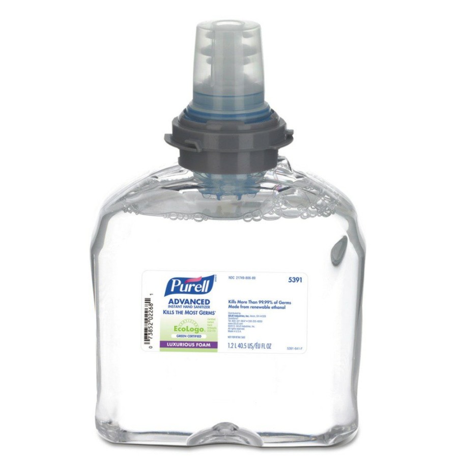 Facility Maintenance & Supplies PURELL Hand Sanitizers | Purell 5391-02 1200 Ml Green Certified Advanced Foam Hand Sanitizer Tfx Refill - Clear