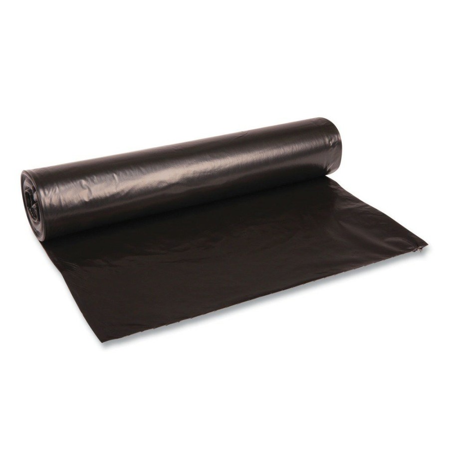 Facility Maintenance & Supplies Boardwalk | Boardwalk Bwk518 43 In. X 47 In. 56 Gal. 1.2 Mil Recycled Low-Density Polyethylene Can Liners - Black (100/Carton)