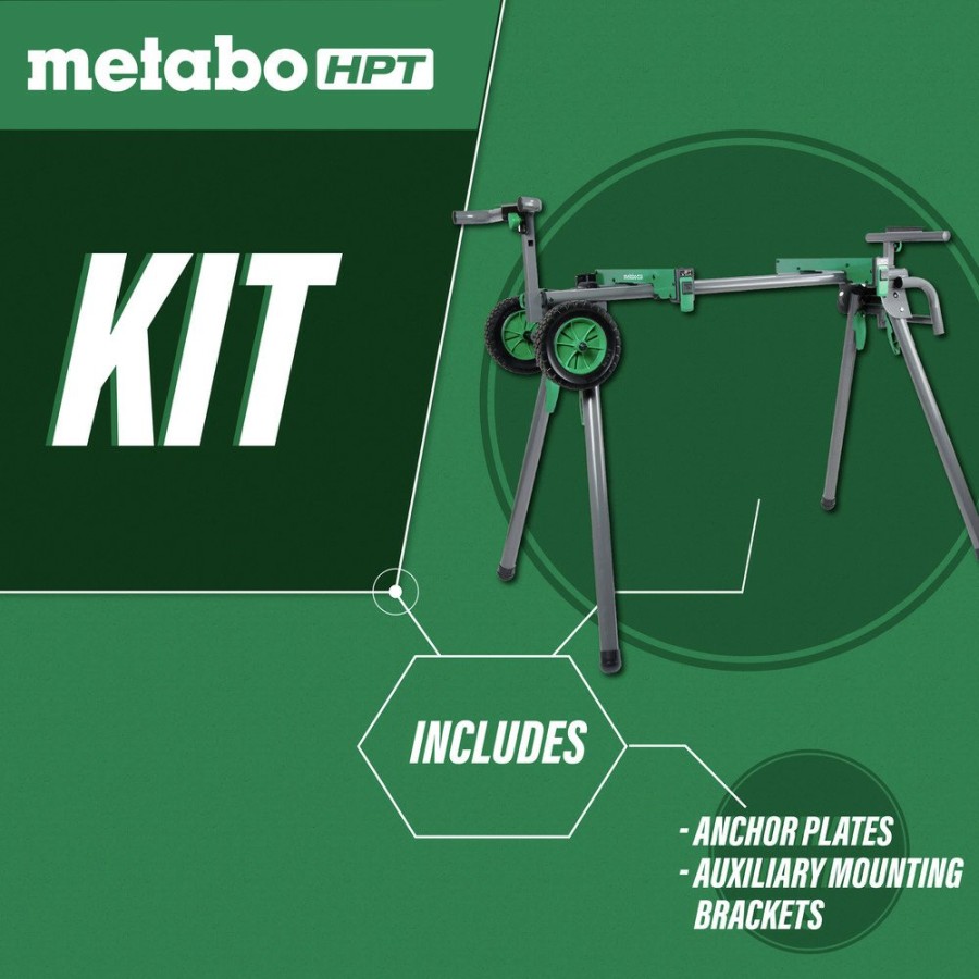 Power Tool Accessories Metabo HPT | Metabo Hpt Uu240F Heavy Duty Portable Miter Saw Stand