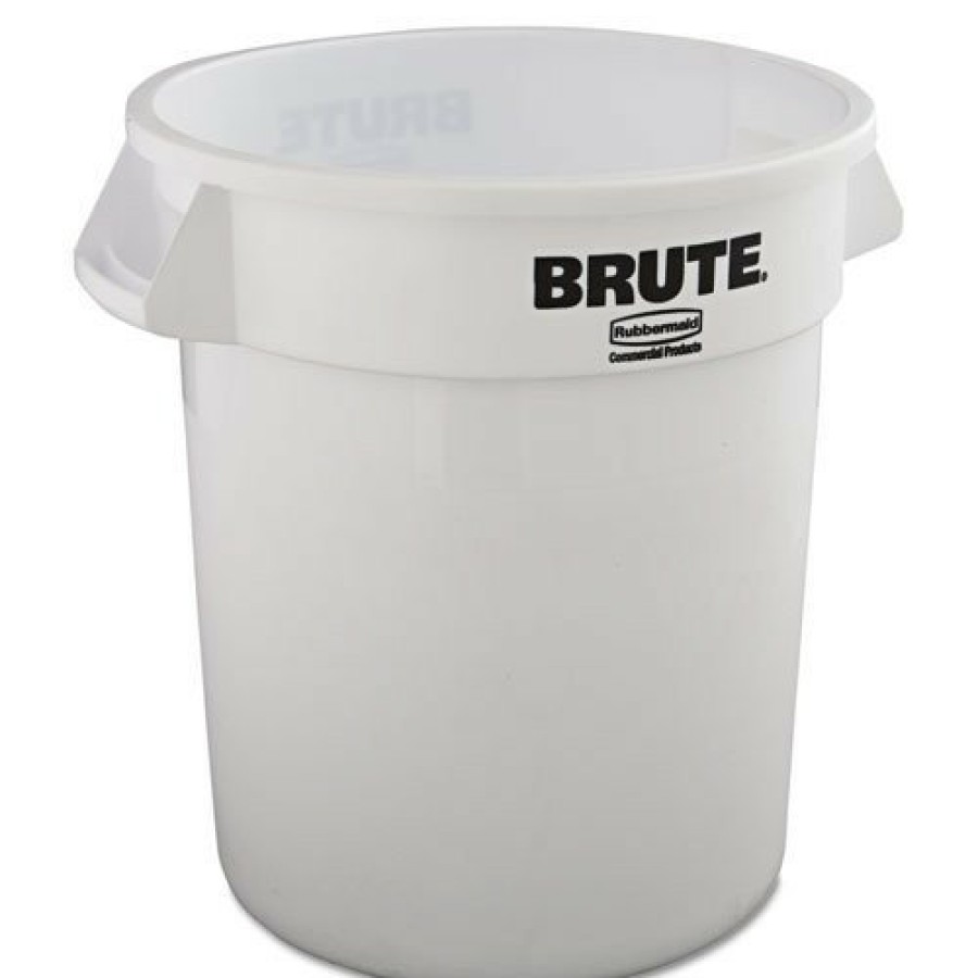 Facility Maintenance & Supplies Rubbermaid Commercial | Rubbermaid Commercial Fg261000Wht 10 Gal. Vented Round Plastic Brute Container - White