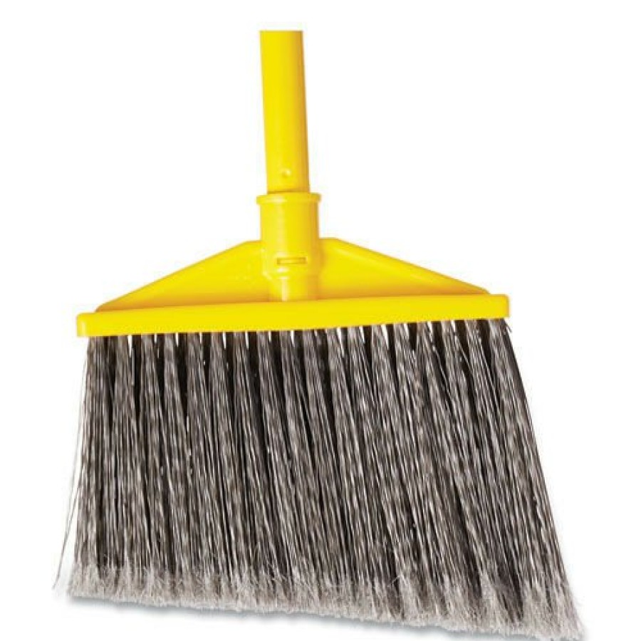 Facility Maintenance & Supplies Rubbermaid Commercial Cleaning Tools | Rubbermaid Commercial Fg637500Gray 46.78 In. Angled Broom - Large, Yellow/Gray